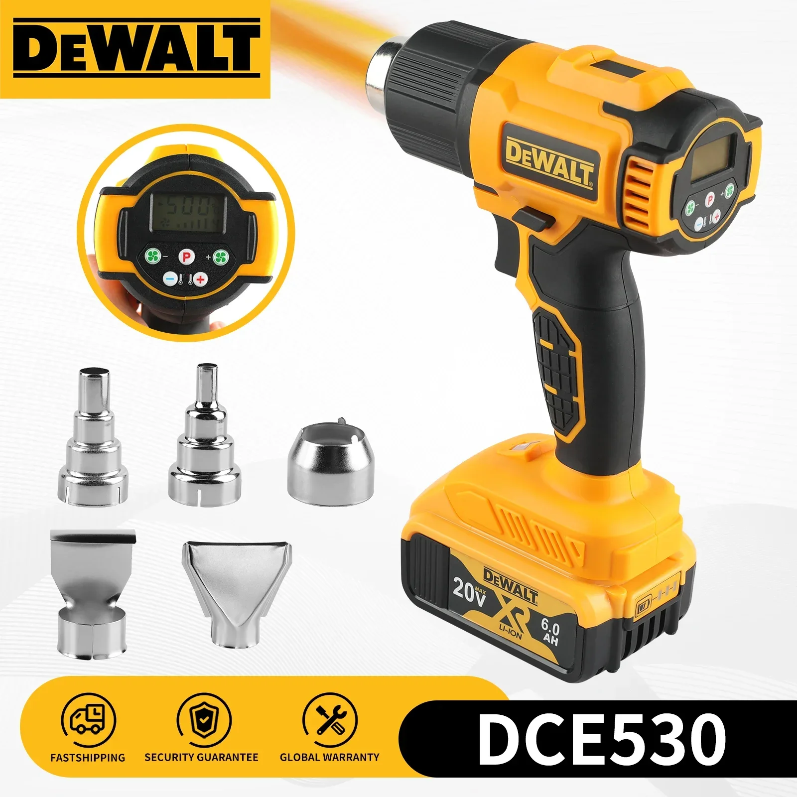 Heat Gun Small - DeWALT DCE530 20V draadloze heteluchtpistool, met